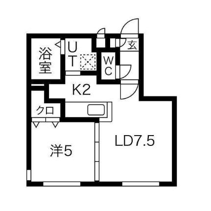 ＤＡＹＳ山鼻 103｜北海道札幌市中央区南二十二条西９丁目(賃貸マンション1LDK・1階・34.50㎡)の写真 その2