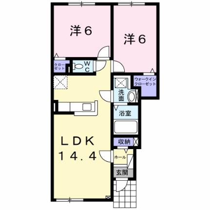 ティグレ 102｜北海道深川市三条(賃貸アパート2LDK・1階・56.21㎡)の写真 その2