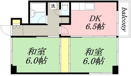 パークマンション 405｜北海道小樽市花園１丁目(賃貸マンション2DK・4階・43.74㎡)の写真 その2