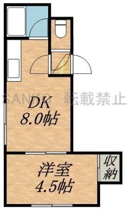 エーアイコーポ北10条 203｜北海道札幌市東区北十条東１７丁目(賃貸アパート1DK・3階・27.23㎡)の写真 その2