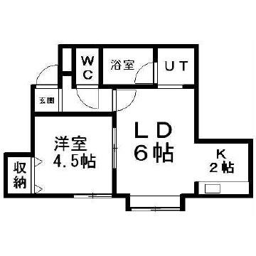 アイコートＮ8 103｜北海道札幌市中央区北八条西１９丁目(賃貸アパート1LDK・2階・28.00㎡)の写真 その2
