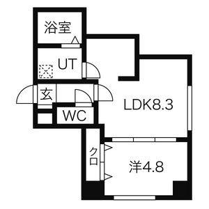 ＥーＨｏｒｉｚｏｎ山鼻 402｜北海道札幌市中央区南十三条西８丁目(賃貸マンション1LDK・4階・31.84㎡)の写真 その2
