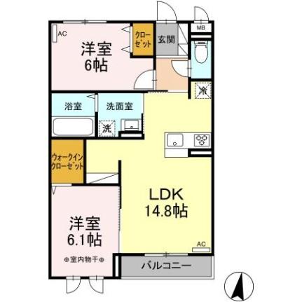 ＤーＲＯＯＭ利府 ｜宮城県宮城郡利府町中央３丁目(賃貸アパート2LDK・3階・60.89㎡)の写真 その2