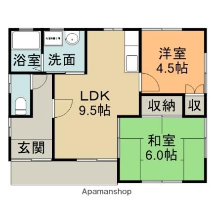 ヴィラージュ・ナカムラ 6号棟｜茨城県笠間市大田町(賃貸一戸建2LDK・1階・58.00㎡)の写真 その2