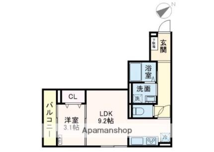 千葉県浦安市富士見４丁目(賃貸アパート1LDK・1階・34.32㎡)の写真 その2