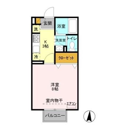 ｆｏｒｔｏｎａ木更津 202｜千葉県木更津市金田東３丁目(賃貸アパート1K・2階・26.71㎡)の写真 その2