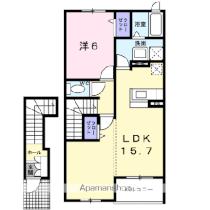 千葉県松戸市金ケ作（賃貸アパート1LDK・2階・53.93㎡） その2