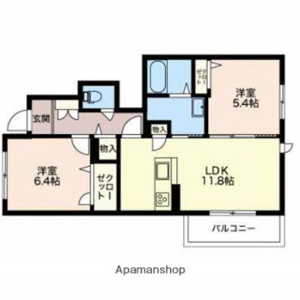 創　Ｂ 108｜富山県富山市本郷町(賃貸アパート2LDK・1階・56.99㎡)の写真 その2