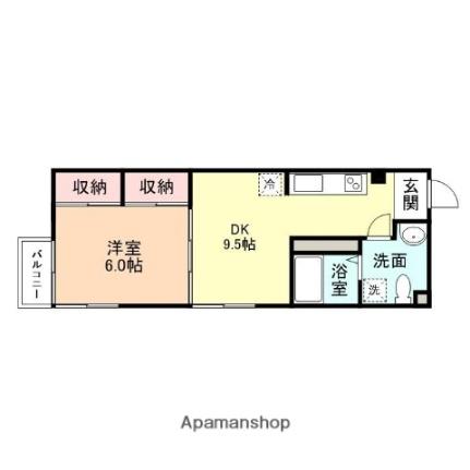アピタリバーサイド 102｜富山県富山市上袋(賃貸アパート1LDK・1階・36.44㎡)の写真 その2