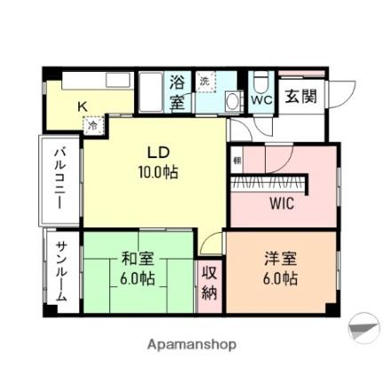 ベルグランデ 305｜富山県富山市八人町(賃貸マンション2LDK・3階・66.82㎡)の写真 その2