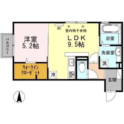 セジュール・ユングフラウ 102｜石川県金沢市駅西本町４丁目(賃貸アパート1LDK・1階・40.87㎡)の写真 その2