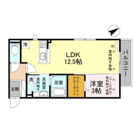 セジュールＳｅｉｗａ 203 ｜ 石川県金沢市大豆田本町甲（賃貸アパート1LDK・2階・39.91㎡） その2