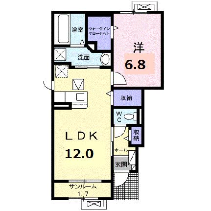 ユートピア・ホーム 101｜福井県越前市家久町(賃貸アパート1LDK・1階・50.18㎡)の写真 その2