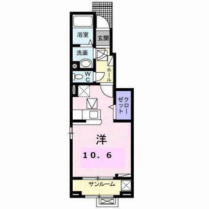 ブライト　スクエアI 105｜福井県越前市瓜生町(賃貸アパート1R・1階・32.23㎡)の写真 その2