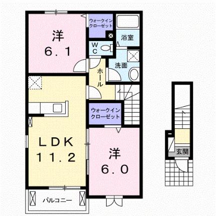 アイリス・Ｓ 201｜長野県長野市若穂綿内(賃貸アパート2LDK・2階・57.63㎡)の写真 その2