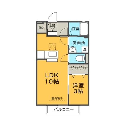 コンフォート　ヴィラ 102｜静岡県三島市徳倉４丁目(賃貸アパート1LDK・1階・33.39㎡)の写真 その2