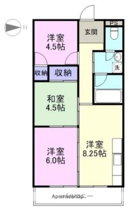 高野マンション 502｜静岡県伊豆の国市南條(賃貸マンション3DK・5階・55.44㎡)の写真 その2