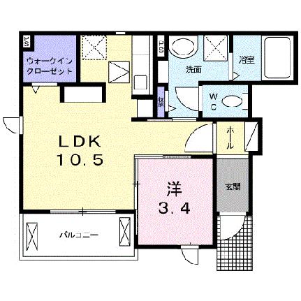 レジデンスI 101｜静岡県菊川市加茂(賃貸アパート1LDK・1階・36.41㎡)の写真 その2