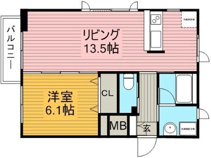 覚王山レルドール 203｜愛知県名古屋市千種区堀割町１丁目(賃貸マンション1LDK・2階・45.20㎡)の写真 その2