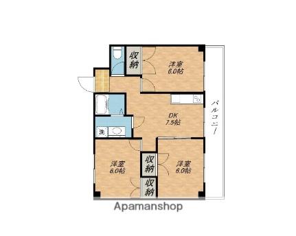 滋賀県守山市播磨田町(賃貸マンション3DK・4階・57.60㎡)の写真 その2