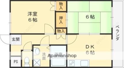 ヤマトマンション 203｜大阪府東大阪市本町(賃貸マンション2DK・2階・42.00㎡)の写真 その2
