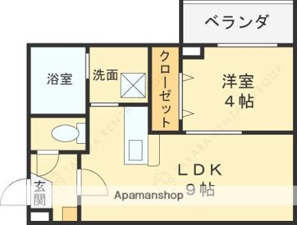 パロス瓢箪山ラドノルテ 301｜大阪府東大阪市瓢箪山町(賃貸アパート1LDK・3階・32.19㎡)の写真 その2