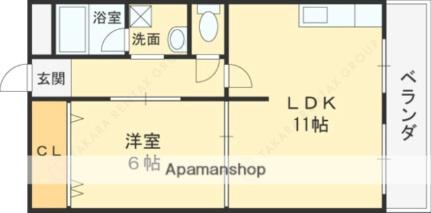 大阪府枚方市町楠葉１丁目(賃貸マンション1LDK・3階・45.50㎡)の写真 その2