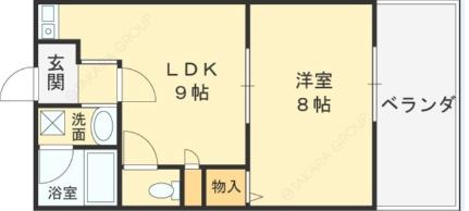 ブランチ613 304｜大阪府東大阪市東鴻池町４丁目(賃貸マンション1LDK・3階・40.00㎡)の写真 その2