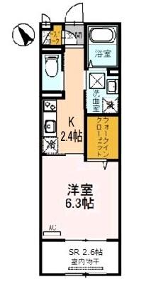 フローラル ｜大阪府岸和田市作才町(賃貸アパート1K・1階・32.07㎡)の写真 その2