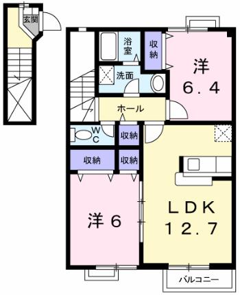 アルコバレーノ 203｜兵庫県たつの市御津町苅屋(賃貸アパート2LDK・2階・61.98㎡)の写真 その2