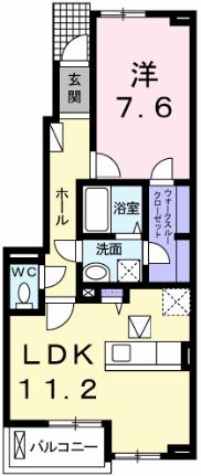 アルカディア 102｜兵庫県姫路市野里(賃貸アパート1LDK・1階・48.45㎡)の写真 その2