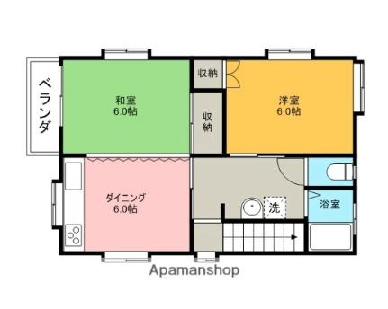 吉兼アパート 2F｜鳥取県鳥取市吉成２丁目(賃貸アパート2DK・2階・52.65㎡)の写真 その2