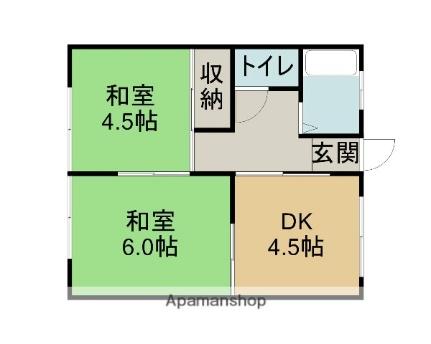 二和ハイツ 12｜鳥取県鳥取市立川町５丁目(賃貸アパート2DK・2階・38.00㎡)の写真 その2