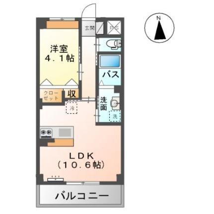 ゼルコバ 302 ｜ 鳥取県鳥取市古海（賃貸マンション1LDK・3階・38.25㎡） その2