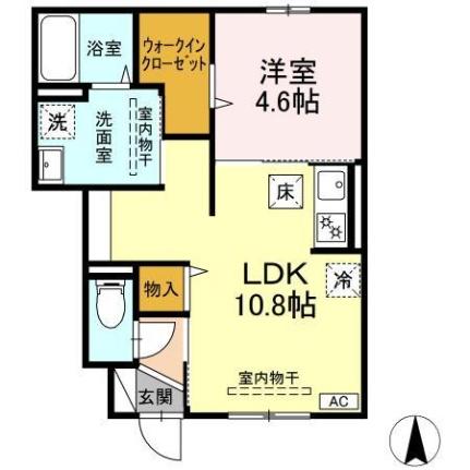 リーシア 102｜鳥取県鳥取市西品治(賃貸アパート1LDK・1階・39.45㎡)の写真 その2
