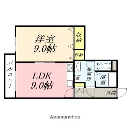 マ・ベル・エトワール 103｜岡山県岡山市北区新屋敷町３丁目(賃貸マンション1LDK・1階・41.44㎡)の写真 その2