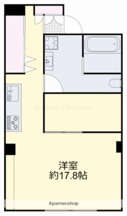 ラ・ターシュ広瀬町 302｜岡山県岡山市北区広瀬町(賃貸マンション1R・3階・35.58㎡)の写真 その2