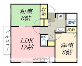 岡山県岡山市中区原尾島（賃貸アパート2LDK・2階・56.68㎡） その2