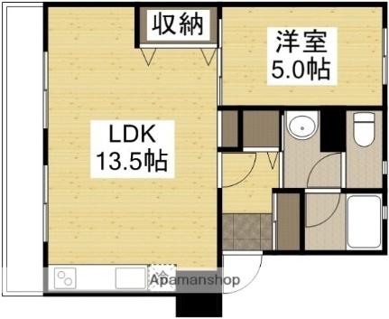 クレール学南運動公園 202｜岡山県岡山市北区学南町１丁目(賃貸マンション1LDK・2階・40.80㎡)の写真 その2