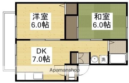 岡山県岡山市中区湊(賃貸アパート2DK・1階・40.50㎡)の写真 その2