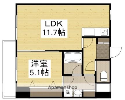 岡山県岡山市北区神田町１丁目(賃貸マンション1LDK・8階・40.92㎡)の写真 その2