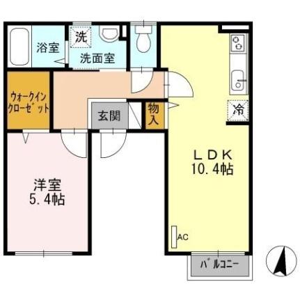 岡山県総社市中央２丁目(賃貸アパート1LDK・1階・41.93㎡)の写真 その2