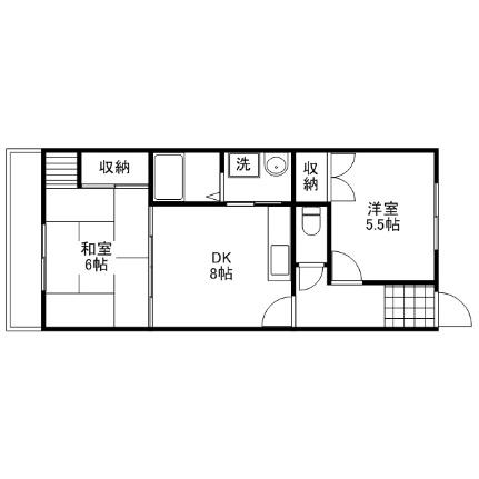 岡山県岡山市北区石関町(賃貸マンション2DK・3階・46.00㎡)の写真 その2