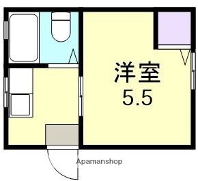 岡山県倉敷市東富井(賃貸アパート1K・2階・16.56㎡)の写真 その2