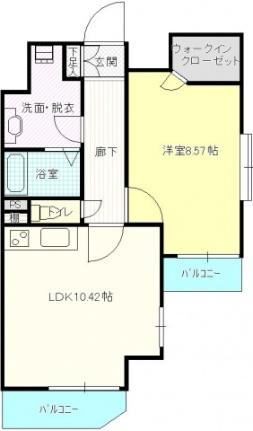 ノーブル大手町 1104｜広島県広島市中区大手町５丁目(賃貸マンション1LDK・11階・45.70㎡)の写真 その2