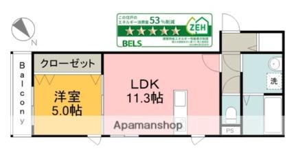 ＨＥＢＥＬ　ＭＡＩＳＯＮ　ＫＯＭＦＯＲＴＡＢＬＥ 202｜広島県広島市西区庚午中３丁目(賃貸アパート1LDK・2階・43.42㎡)の写真 その2