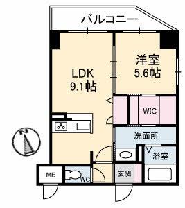 Ｌａ　ｍｏｎｔａｇｎｅ（ラ　モンターニュ） 705｜広島県広島市東区光が丘(賃貸マンション1LDK・7階・43.26㎡)の写真 その2