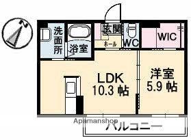 香川県高松市林町(賃貸アパート1LDK・2階・40.32㎡)の写真 その2