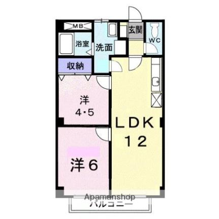 香川県高松市屋島西町(賃貸アパート2LDK・2階・49.68㎡)の写真 その2