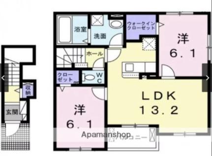 ブライトサイドI 202｜香川県さぬき市志度(賃貸アパート2LDK・2階・61.27㎡)の写真 その2